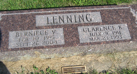 KURTZ LENNING, BERNIECE VIOLA - Cerro Gordo County, Iowa | BERNIECE VIOLA KURTZ LENNING 