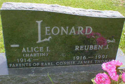 LEONARD, ALICE ISOBEL (MARTIN) - Cerro Gordo County, Iowa | ALICE ISOBEL (MARTIN) LEONARD 