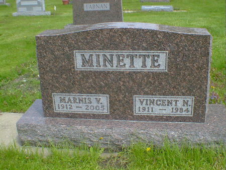 MINETTE, MARNIS V. - Cerro Gordo County, Iowa | MARNIS V. MINETTE 