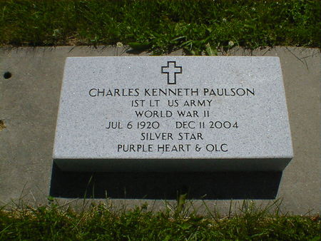 PAULSON, CHARLES KENNETH - Cerro Gordo County, Iowa | CHARLES KENNETH PAULSON 