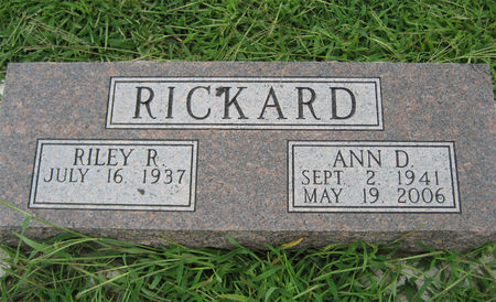 RICKARD, ANN D, - Cerro Gordo County, Iowa | ANN D, RICKARD 