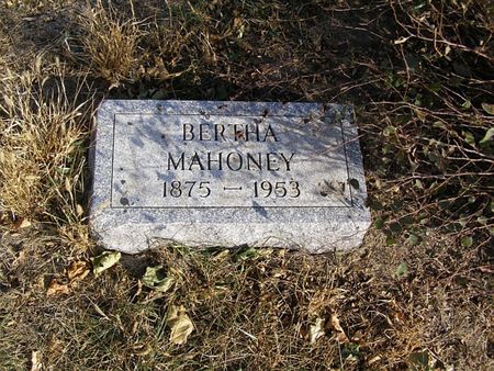 MAHONEY, BERTHA - Cherokee County, Iowa | BERTHA MAHONEY 