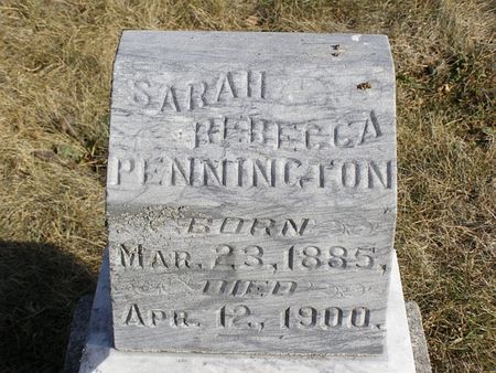 PENNINGTON, SARAH REBECCA - Cherokee County, Iowa | SARAH REBECCA PENNINGTON 