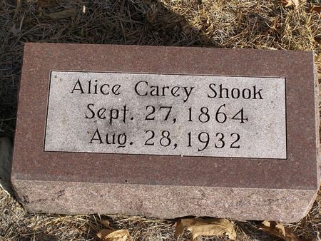 SHOOK, ALICE CAREY - Cherokee County, Iowa | ALICE CAREY SHOOK 