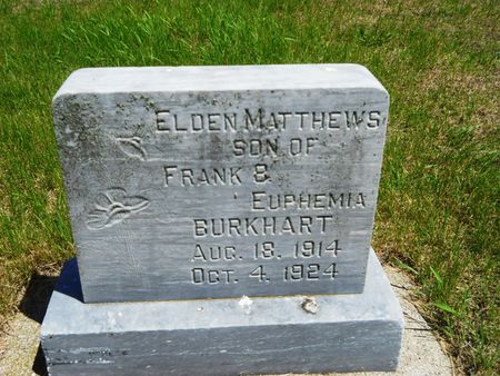 BURKHART, ELDEN MATTHEWS - Clay County, Iowa | ELDEN MATTHEWS BURKHART 