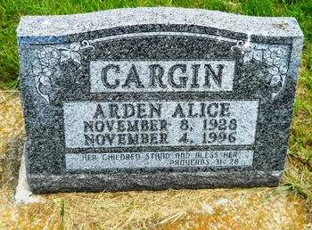 CARGIN, ARDEN ALICE - Clay County, Iowa | ARDEN ALICE CARGIN 