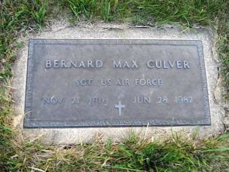 CULVER, BERNARD MAX - Clay County, Iowa | BERNARD MAX CULVER 