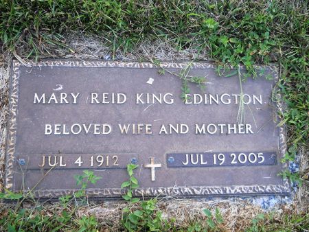 KING EDINGTON, MARY REID - Clay County, Iowa | MARY REID KING EDINGTON 