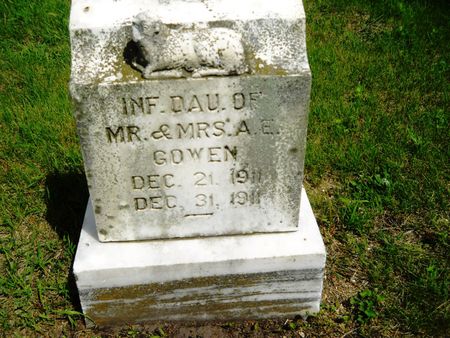 GOWEN, INFANT DAUGHTER - Clay County, Iowa | INFANT DAUGHTER GOWEN 