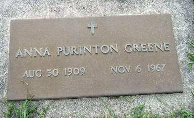 PURINTON GREENE, ANNA - Clay County, Iowa | ANNA PURINTON GREENE 
