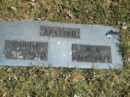 MCCORD, W.S. - Clay County, Iowa | W.S. MCCORD 