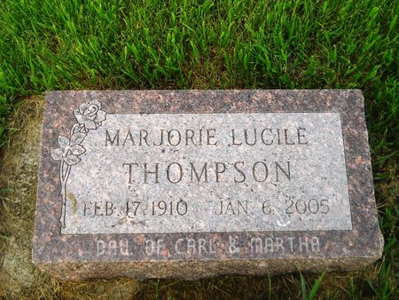THOMPSON, MARJORIE LUCILE - Clay County, Iowa | MARJORIE LUCILE THOMPSON 