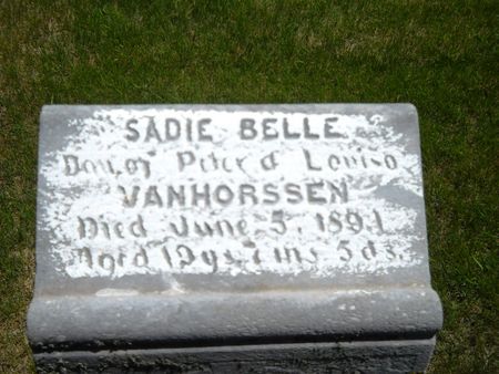 VANHORSSEN, SADIE BELLE - Clay County, Iowa | SADIE BELLE VANHORSSEN 