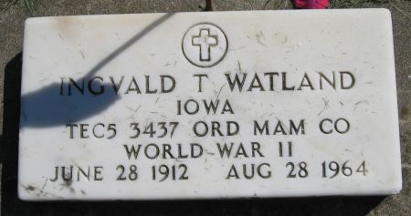 WATLAND, INGVALD T. - Clay County, Iowa | INGVALD T. WATLAND 