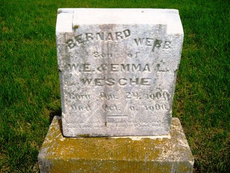 WESCHE, BERNARD WEBB - Clay County, Iowa | BERNARD WEBB WESCHE 
