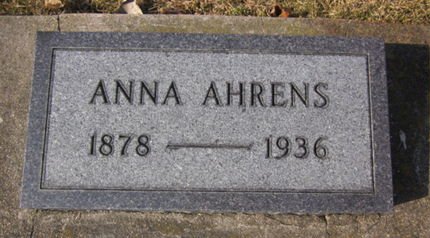 AHRENS, ANNA - Clayton County, Iowa | ANNA AHRENS 