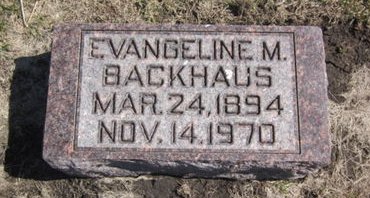 BACKHAUS, EVANGELINE M. - Clayton County, Iowa | EVANGELINE M. BACKHAUS 