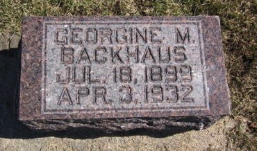 BACKHAUS, GEORGINE M. - Clayton County, Iowa | GEORGINE M. BACKHAUS 