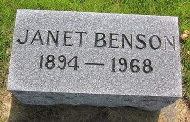 BENSON, JANET - Clayton County, Iowa | JANET BENSON 