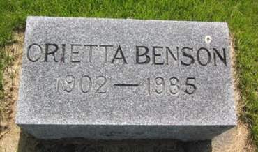 BENSON, ORIETTA - Clayton County, Iowa | ORIETTA BENSON 