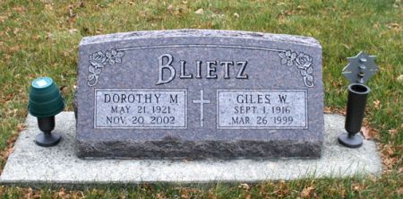 JARMS BLIETZ, DOROTHY M. - Clayton County, Iowa | DOROTHY M. JARMS BLIETZ 