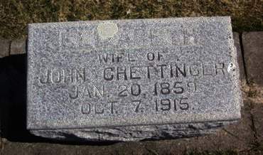 CHETTINGER, ELIZABETH - Clayton County, Iowa | ELIZABETH CHETTINGER 