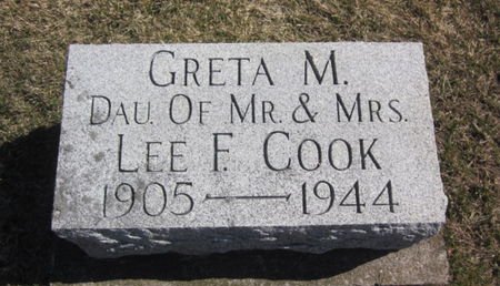 COOK, GRETA M. - Clayton County, Iowa | GRETA M. COOK 