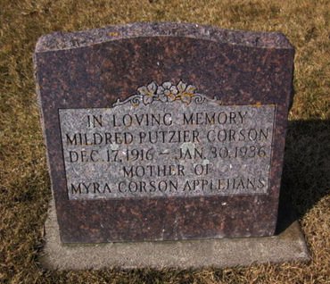 PUTZIER CORSON, MILDRED - Clayton County, Iowa | MILDRED PUTZIER CORSON 