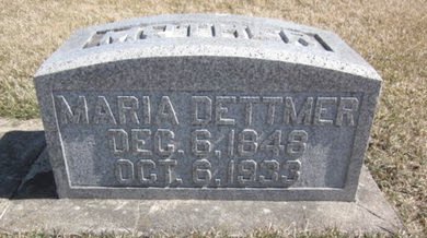 DETTMER, MARIA - Clayton County, Iowa | MARIA DETTMER 