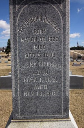 DICKMAN, ROSINA - Clayton County, Iowa | ROSINA DICKMAN 