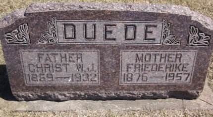 DUEDE, CHRIST W. J. - Clayton County, Iowa | CHRIST W. J. DUEDE 