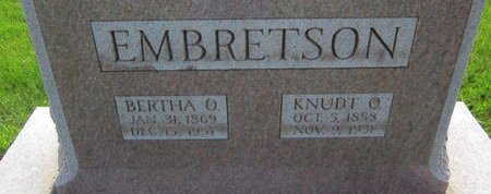 EMBRETSON, BERTHA O. - Clayton County, Iowa | BERTHA O. EMBRETSON 