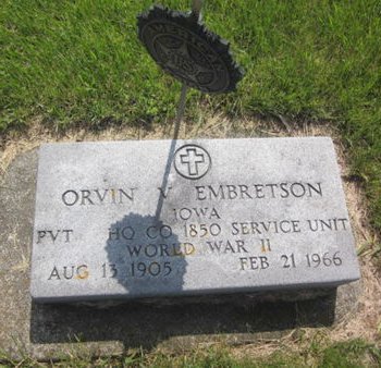 EMBRETSON, ORVIN V. - Clayton County, Iowa | ORVIN V. EMBRETSON 