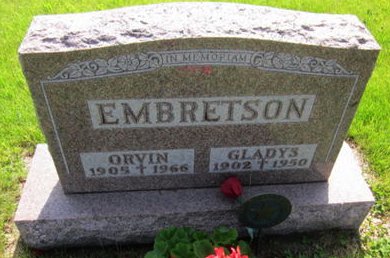 EMBRETSON, GLADYS - Clayton County, Iowa | GLADYS EMBRETSON 