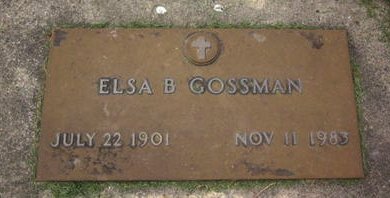 GOSSMAN, ELSA B. - Clayton County, Iowa | ELSA B. GOSSMAN 