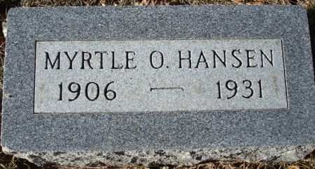 HANSEN, MYRTLE O. - Clayton County, Iowa | MYRTLE O. HANSEN 