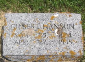 HANSON, GILBERT - Clayton County, Iowa | GILBERT HANSON 