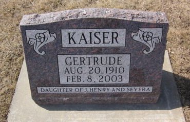 KAISER, GERTRUDE - Clayton County, Iowa | GERTRUDE KAISER 