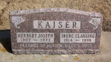 CLAUSING KAISER, IRENE - Clayton County, Iowa | IRENE CLAUSING KAISER 
