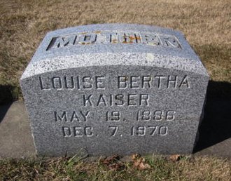 KAISER, LOUISE BERTHA - Clayton County, Iowa | LOUISE BERTHA KAISER 