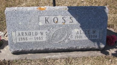 KOSS, ALICE W. - Clayton County, Iowa | ALICE W. KOSS 
