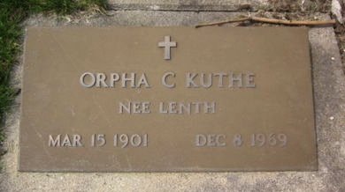 LENTH KUTHE, ORPHA C. - Clayton County, Iowa | ORPHA C. LENTH KUTHE 