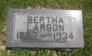 LARSON, BERTHA - Clayton County, Iowa | BERTHA LARSON 