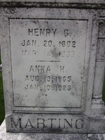 MARTING, ANNA H. - Clayton County, Iowa | ANNA H. MARTING 