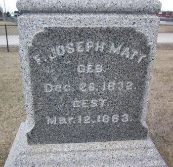 MATT, F. JOSEPH - Clayton County, Iowa | F. JOSEPH MATT 
