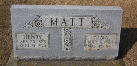 MATT, ALMA - Clayton County, Iowa | ALMA MATT 