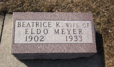 MEYER, BEATRICE K. - Clayton County, Iowa | BEATRICE K. MEYER 