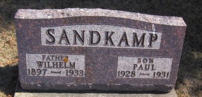 SANDKAMP, WILHELM - Clayton County, Iowa | WILHELM SANDKAMP 