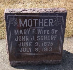 SCHERF, MARY F. - Clayton County, Iowa | MARY F. SCHERF 