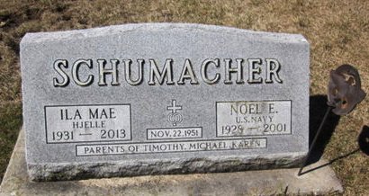 HJELLE SCHUMACHER, ILA MAE - Clayton County, Iowa | ILA MAE HJELLE SCHUMACHER 